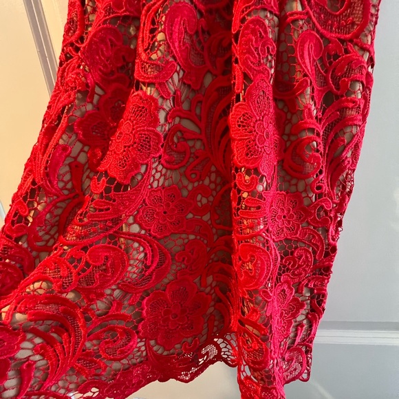 Dress the Population red lace cocktail dress in size M - Picture 5 of 5